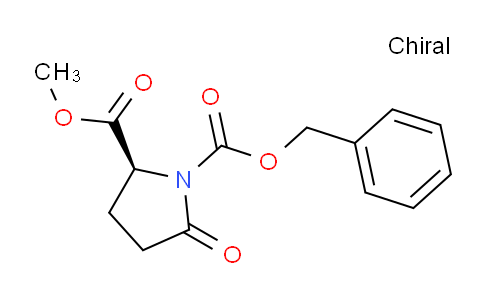 CAS No. 75857-94-2, 1,2-Pyrrolidinedicarboxylic acid, 5-oxo-, 2-methyl 1-(phenylmethyl) ester, (2S)-