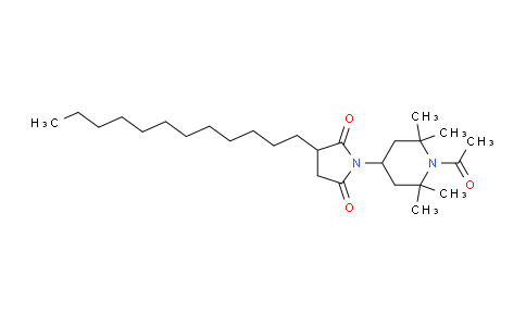 CAS No. 106917-31-1, 1-(1-Acetyl-2,2,6,6-tetramethylpiperidin-4-yl)-3-dodecylpyrrolidine-2,5-dione