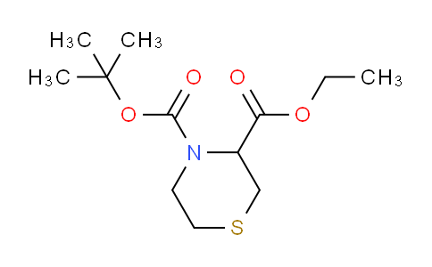CAS No. 859833-24-2, 4-tert-Butyl 3-ethyl thiomorpholine-3,4-dicarboxylate