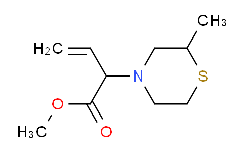 CAS No. 1692739-31-3, methyl 2-(2-methylthiomorpholin-4-yl)but-3-enoate