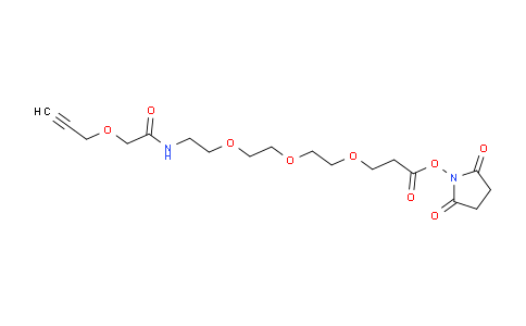 CAS No. 2101206-78-2, Propargyl-O-C1-amido-PEG3-C2-NHS ester