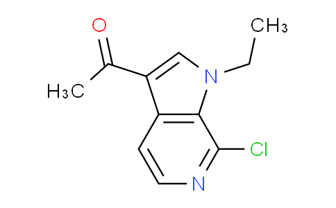 CAS No. 1225586-49-1, 1-(7-chloro-1-ethyl-1H-pyrrolo[2,3-c]pyridin-3-yl)ethan-1-one