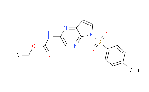 CAS No. 1869118-24-0, ethyl N-[5-(4-methylphenyl)sulfonylpyrrolo[2,3-b]pyrazin-2-yl]carbamate