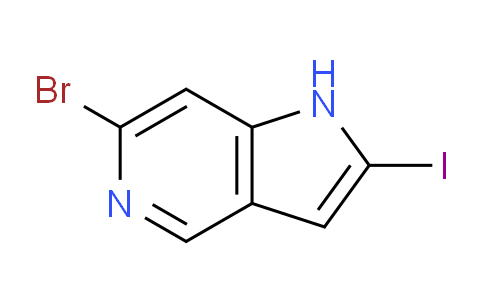 CAS No. 1638771-78-4, 6-bromo-2-iodo-1H-pyrrolo[3,2-c]pyridine