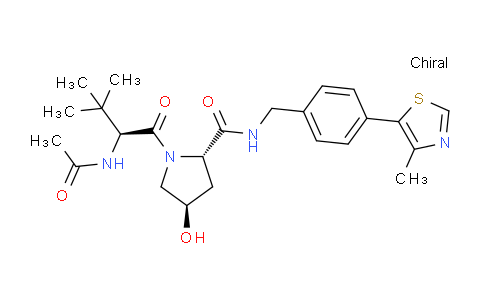 CAS No. 1448188-62-2, (2S,4R)-1-[(2S)-2-acetamido-3,3-dimethylbutanoyl]-4-hydroxy-N-[[4-(4-methyl-1,3-thiazol-5-yl)phenyl]methyl]pyrrolidine-2-carboxamide
