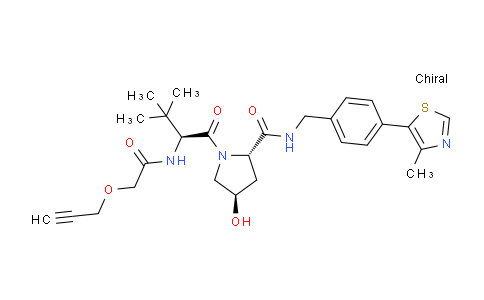 CAS No. 2098799-78-9, (2S,4R)-1-[(2S)-3,3-dimethyl-2-[(2-prop-2-ynoxyacetyl)amino]butanoyl]-4-hydroxy-N-[[4-(4-methyl-1,3-thiazol-5-yl)phenyl]methyl]pyrrolidine-2-carboxamide