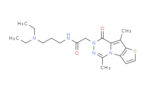CAS No. 2448341-58-8, Thieno[2',3':4,5]pyrrolo[1,2-d][1,2,4]triazine-7(8H)-acetamide, N-[3-(diethylamino)propyl]-5,9-dimethyl-8-oxo-