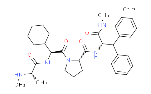 MC739144 | 2095244-62-3 | (2S)-1-[(2S)-2-cyclohexyl-2-[[(2S)-2-(methylamino)propanoyl]amino]acetyl]-N-[(2S)-1-(methylamino)-1-oxo-3,3-diphenylpropan-2-yl]pyrrolidine-2-carboxamide