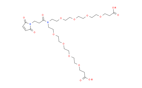 CAS No. 2100306-52-1, Mal-N-bis(PEG4-C2-acid)