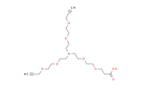 CAS No. 2100306-49-6, N-(PEG2-C2-acid)-N-bis(PEG2-propargyl)