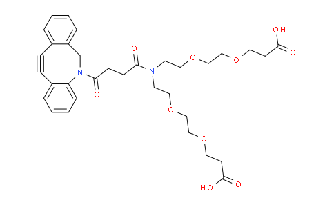 CAS No. 2110449-00-6, N-DBCO-N-bis(PEG2-C2-acid)
