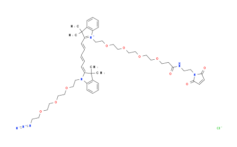 CAS No. 2107273-74-3, N-(azide-PEG3)-N'-(Mal-PEG4)-Cy5