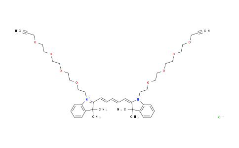 CAS No. 2107273-08-3, N,N'-bis-(propargyl-PEG4)-Cy5 (chloride)