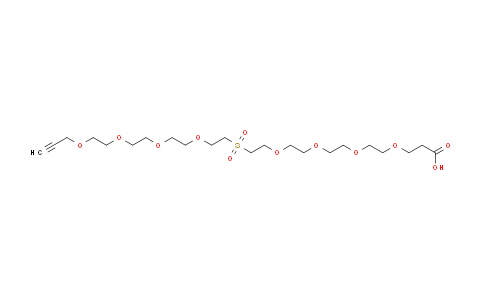 CAS No. 2055024-41-2, Propargyl-PEG4-Sulfone-PEG4-acid