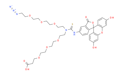 CAS No. 2100306-50-9, N-(Azido-PEG3)-N-Fluorescein-PEG3-acid