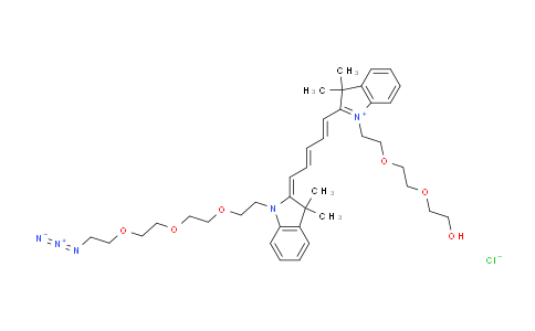 CAS No. 2226235-96-5, N-PEG3-N'-(azide-PEG3)-Cy5 (chloride)