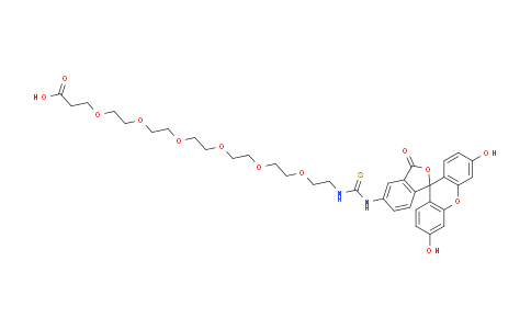 CAS No. 2055014-69-0, Fluorescein-thiourea-PEG6-acid