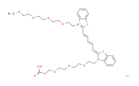 CAS No. 2107273-80-1, N-(m-PEG4)-N'-(Acid-PEG3)-benzothiazole Cy5