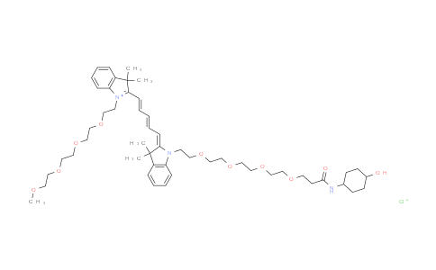 CAS No. 2107273-72-1, N-(m-PEG4)-N'-(4-Hydroxycyclohexyl-1-amido-PEG4)-Cy5