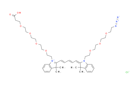 CAS No. 2107273-42-5, N-(Azide-PEG3)-N'-(PEG4-acid)-Cy5