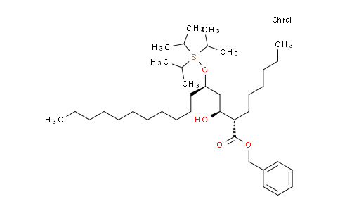CAS No. 296242-37-0, benzyl (2S,3S,5R)-2-hexyl-3-hydroxy-5-((triisopropylsilyl)oxy)hexadecanoate