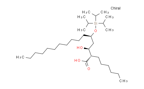 CAS No. 296242-38-1, (2S,3S,5R)-2-hexyl-3-hydroxy-5-((triisopropylsilyl)oxy)hexadecanoic acid