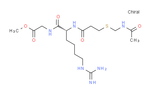 CAS No. 1234363-80-4, methyl N2-(3-((acetamidomethyl)thio)propanoyl)-N6-carbamimidoyl-D-lysylglycinate