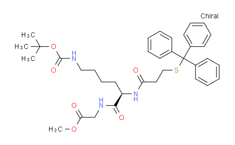CAS No. 1423453-42-2, methyl N6-(tert-butoxycarbonyl)-N2-(3-(tritylthio)propanoyl)-D-lysylglycinate