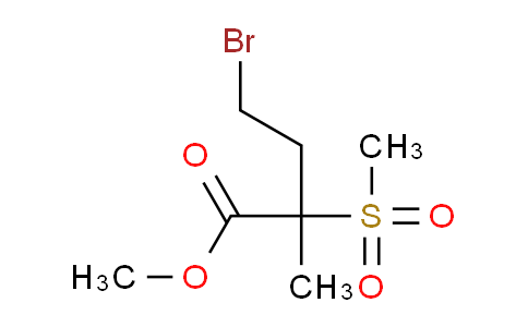 CAS No. 2215065-09-9, Butanoic acid, 4-bromo-2-methyl-2-(methylsulfonyl)-, methyl ester