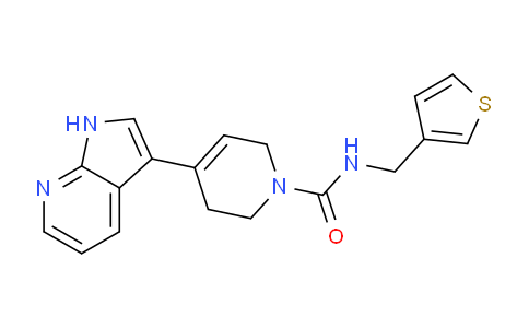 CAS No. 1347407-78-6, 4-{1H-pyrrolo[2,3-b]pyridin-3-yl}-N-[(thiophen-3-yl)methyl]-1,2,3,6-tetrahydropyridine-1-carboxamide