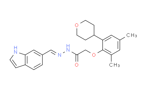 CAS No. 1572184-68-9, (E)-N'-((1H-indol-6-yl)methylene)-2-(2-(tetrahydro-2H-pyran-4-yl)-4,6-dimethylphenoxy)acetohydrazide