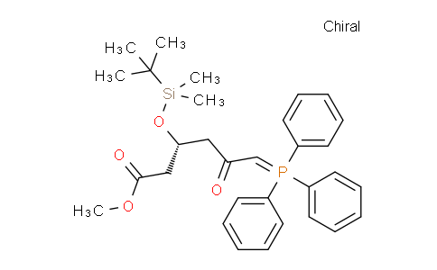 CAS No. 147118-35-2, methyl (3R)-3-[tert-butyl(dimethyl)silyl]oxy-5-oxo-6-(triphenyl-lambda5-phosphanylidene)hexanoate