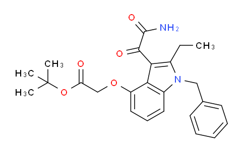 CAS No. 889675-08-5, tert-butyl 2-(3-(2-amino-2-oxoacetyl)-1-benzyl-2-ethyl-1H-indol-4-yloxy)acetate