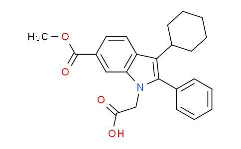 CAS No. 774213-85-3, 2-(3-cyclohexyl-6-(methoxycarbonyl)-2-phenyl-1H-indol-1-yl)acetic acid