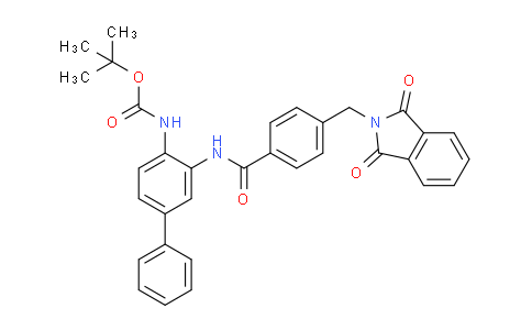 CAS No. 1003316-11-7, tert-butyl (3-(4-((1,3-dioxoisoindolin-2-yl)methyl)benzamido)-[1,1'-biphenyl]-4-yl)carbamate