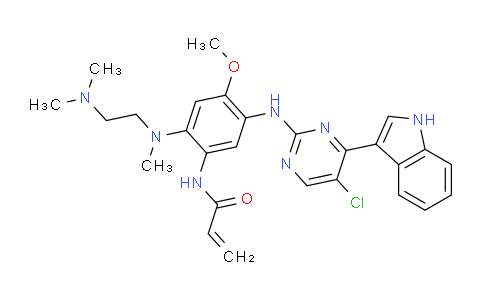 CAS No. 1421373-62-7, N-(5-((5-chloro-4-(1H-indol-3-yl)pyrimidin-2-yl)amino)-2-((2-(dimethylamino)ethyl)(methyl)amino)-4-methoxyphenyl)acrylamide