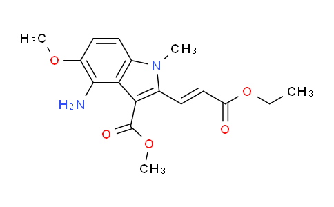 CAS No. 169196-05-8, methyl (E)-4-amino-2-(3-ethoxy-3-oxoprop-1-en-1-yl)-5-methoxy-1-methyl-1H-indole-3-carboxylate