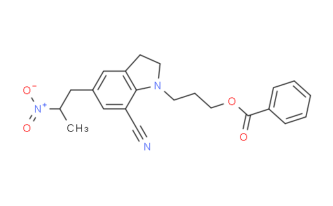 CAS No. 350797-56-7, 3-(7-cyano-5-(2-nitropropyl)indolin-1-yl)propyl benzoate