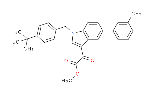 CAS No. 1245647-71-5, methyl 2-(1-(4-(tert-butyl)benzyl)-5-(m-tolyl)-1H-indol-3-yl)-2-oxoacetate