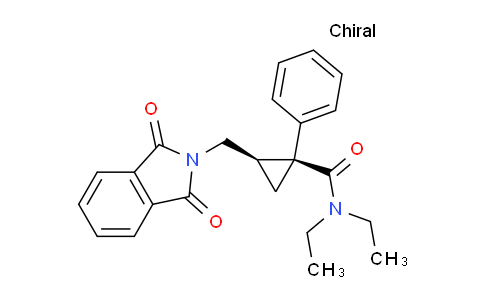CAS No. 1237261-65-2, (1S,2R)-2-((1,3-dioxoisoindolin-2-yl)methyl)-N,N-diethyl-1-phenylcyclopropane-1-carboxamide