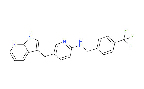 CAS No. 873786-09-5, 5-((1H-pyrrolo[2,3-b]pyridin-3-yl)methyl)-N-(4-(trifluoromethyl)benzyl)pyridin-2-amine