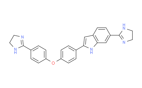 CAS No. 73819-48-4, 6-(4,5-Dihydro-1H-imidazol-2-yl)-2-(4-(4-(4,5-dihydro-1H-imidazol-2-yl)phenoxy)phenyl)-1H-indole