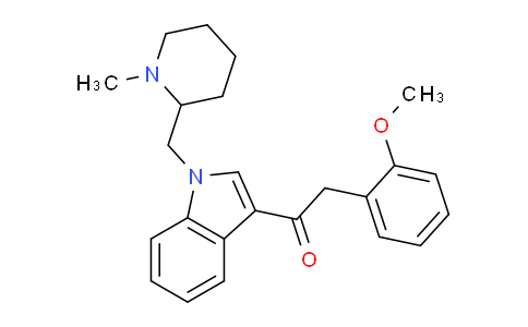 CAS No. 1345970-43-5, 2-(2-Methoxyphenyl)-1-(1-((1-methylpiperidin-2-yl)methyl)-1H-indol-3-yl)ethanone