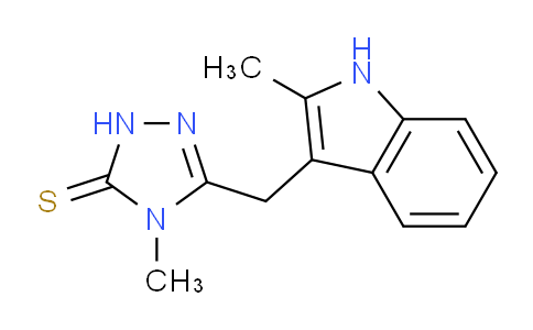 CAS No. 436096-84-3, 4-Methyl-3-((2-methyl-1H-indol-3-yl)methyl)-1H-1,2,4-triazole-5(4H)-thione