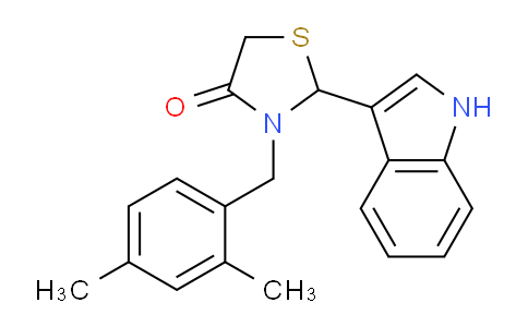 CAS No. 86427-41-0, 3-(2,4-Dimethylbenzyl)-2-(1H-indol-3-yl)thiazolidin-4-one