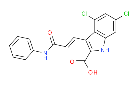 CAS No. 153436-22-7, (E)-4,6-Dichloro-3-(3-oxo-3-(phenylamino)prop-1-en-1-yl)-1H-indole-2-carboxylic acid