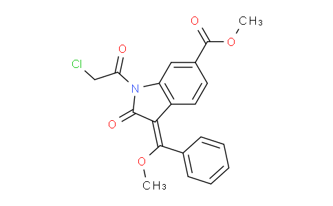 CAS No. 1160293-24-2, Methyl 1-(2-chloroacetyl)-3-(methoxy(phenyl)methylene)-2-oxoindoline-6-carboxylate