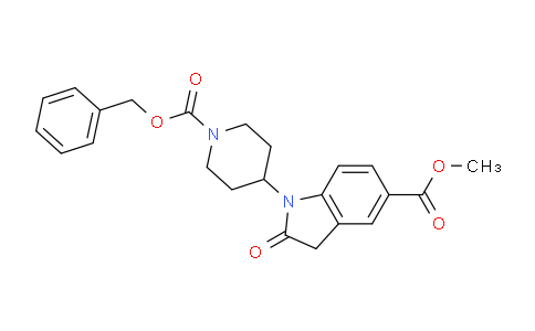 CAS No. 1037834-34-6, Methyl 1-(1-((benzyloxy)carbonyl)piperidin-4-yl)-2-oxoindoline-5-carboxylate
