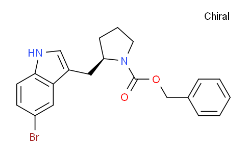 CAS No. 143322-46-7, (R)-Benzyl 2-((5-bromo-1H-indol-3-yl)methyl)pyrrolidine-1-carboxylate
