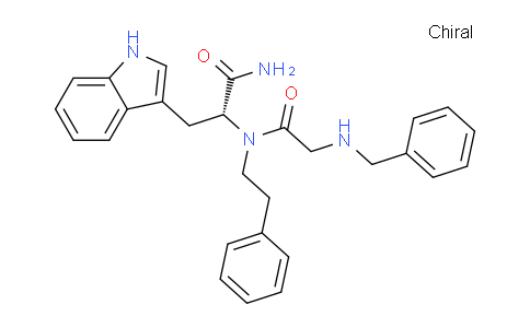 CAS No. 540483-32-7, (R)-2-(2-(Benzylamino)-N-phenethylacetamido)-3-(1H-indol-3-yl)propanamide